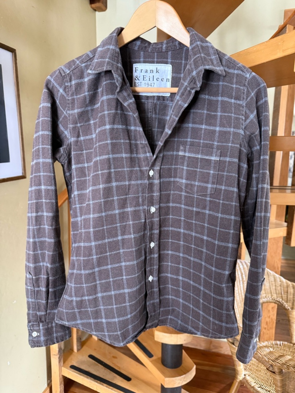 Frank & Eileen Brown Plaid Button-Down Shirt
